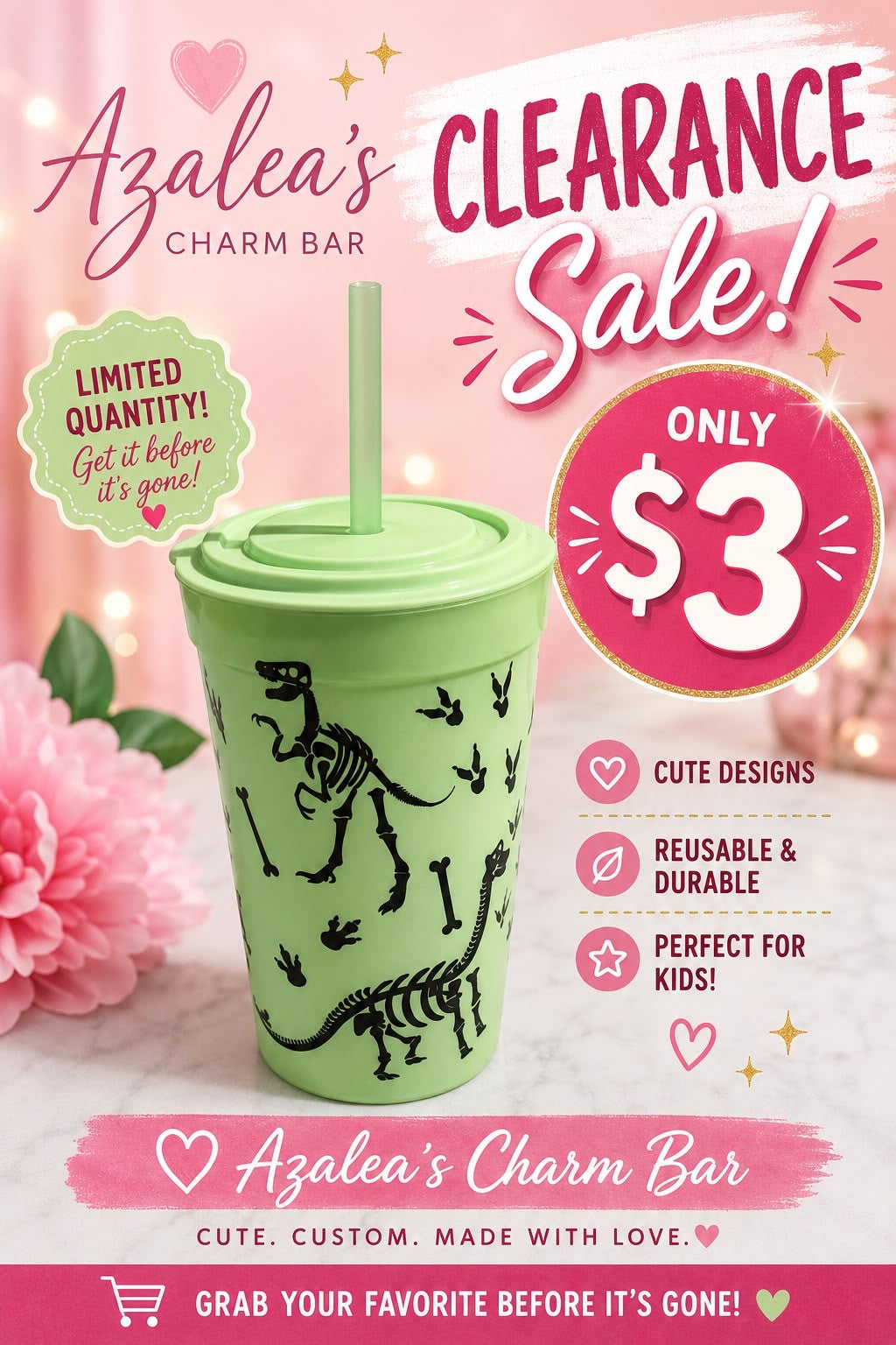 Dinosaur Green Cup