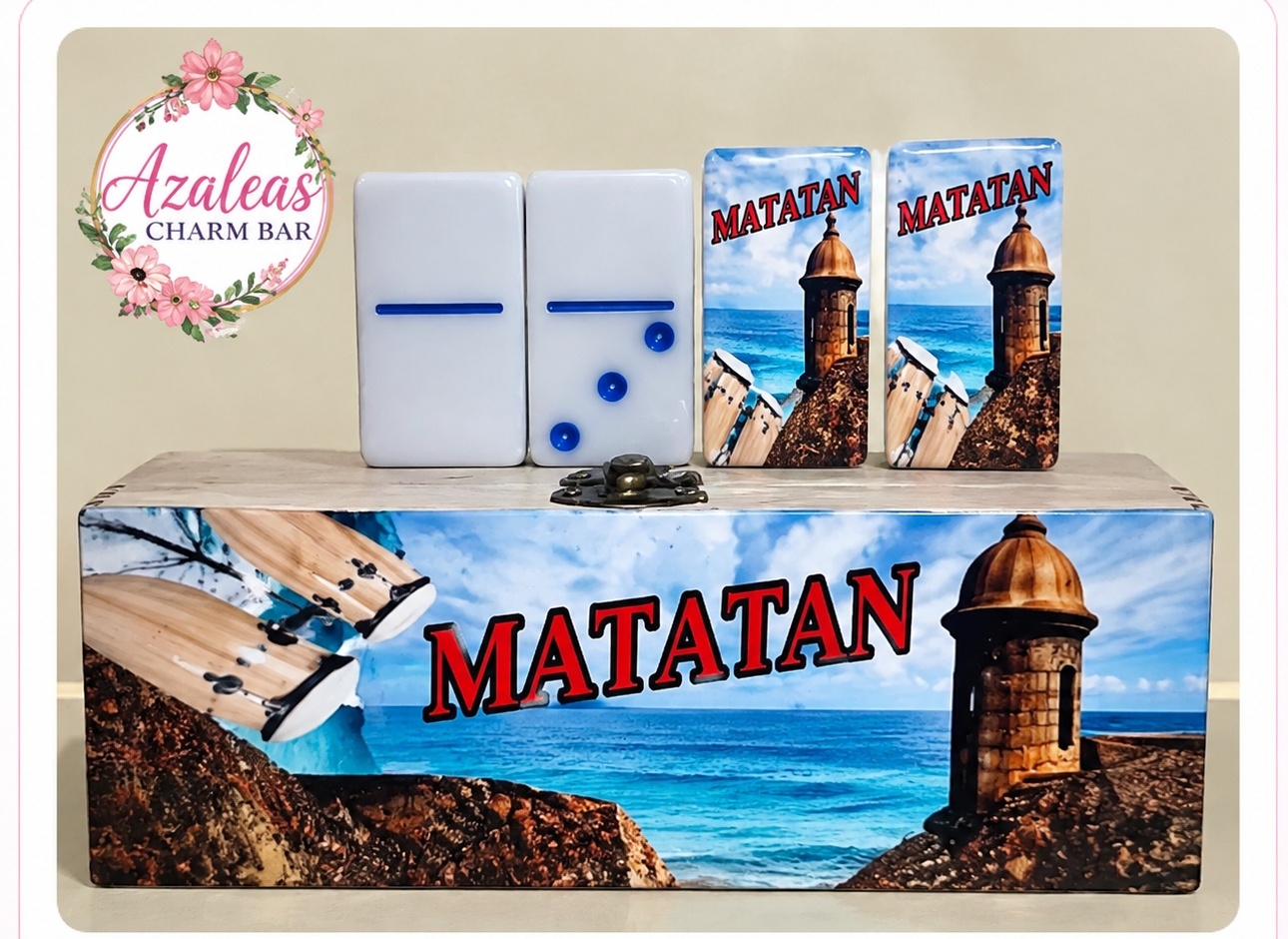 Customized Matanzas themed domino set