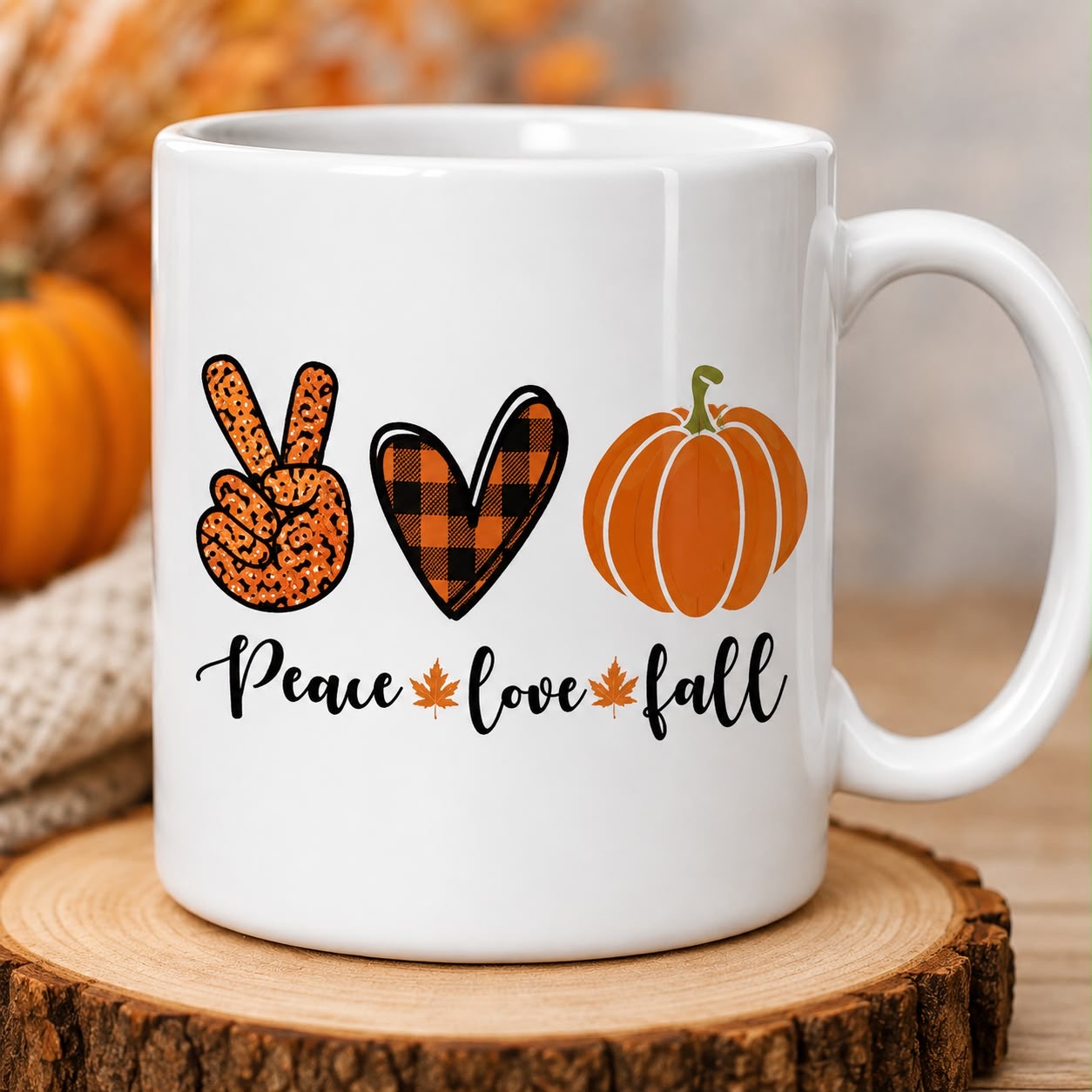 Peace Love Fall Fall mug
