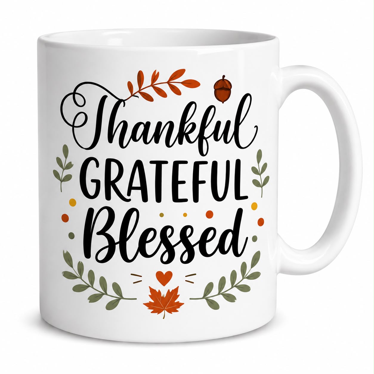 Thankful Grateful Blessed Fall mug
