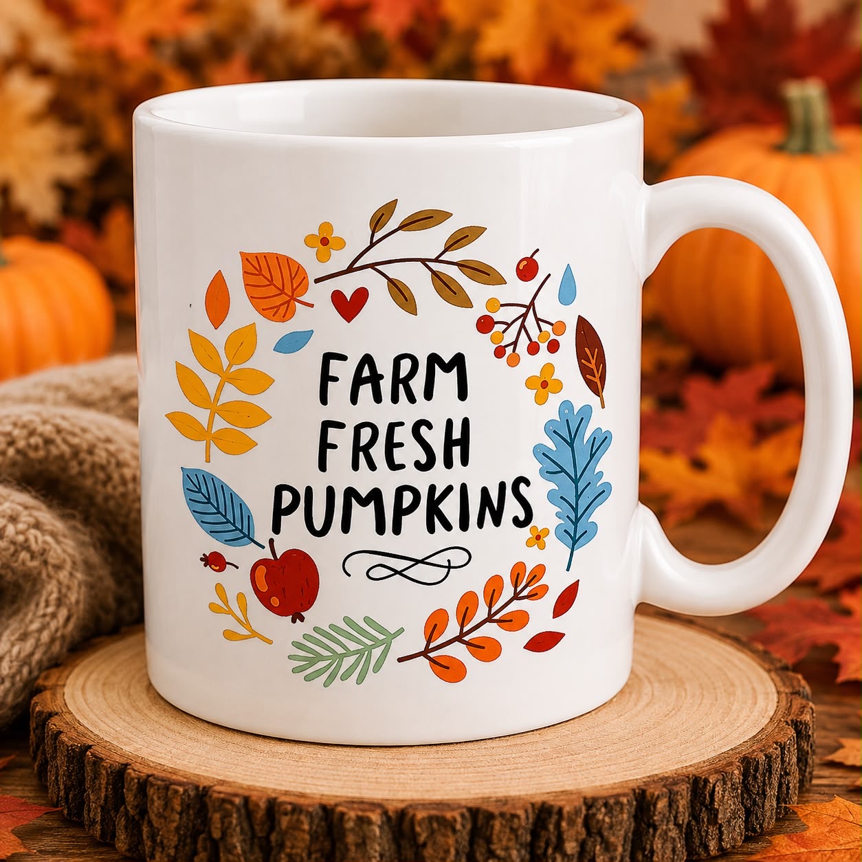 Farm Fresh Pumpkins Fall mug