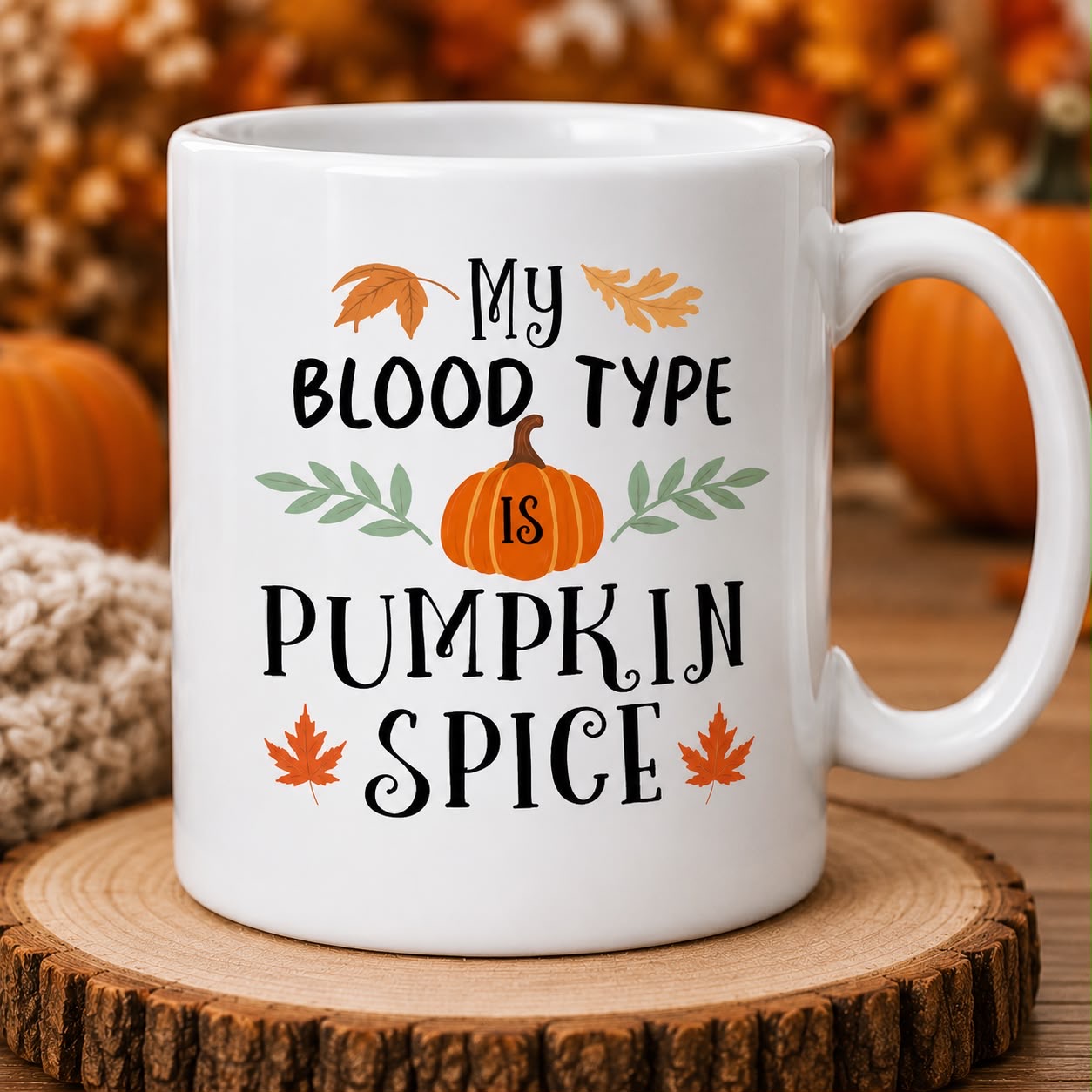 My Blood Type Is Pumpkin Spice Fall mug