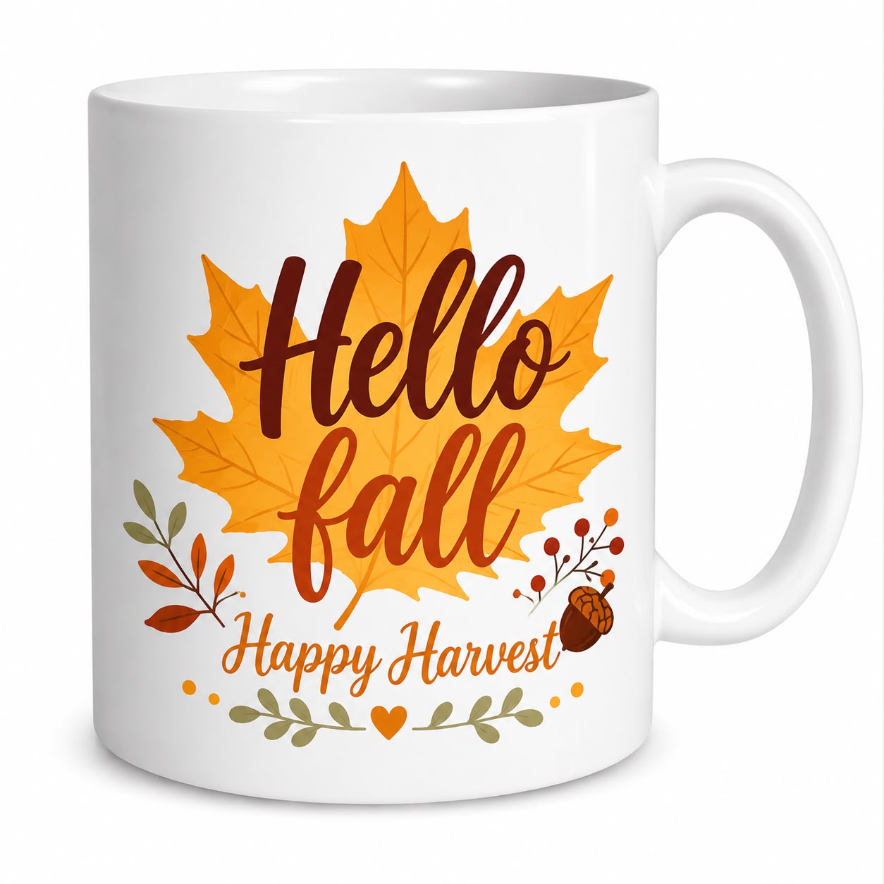 Hello Fall Happy Harvest Fall mug
