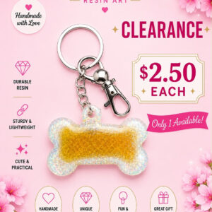 Gold Glitter Dog Tag 1