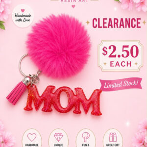 Red MOM Badge Reel