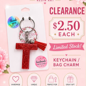 Red Letter T Keychain