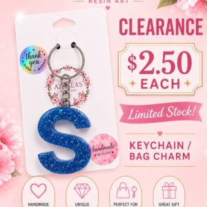 Purple Letter S Keychain
