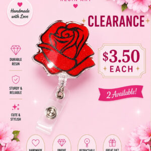 Red Rose Badge Reel